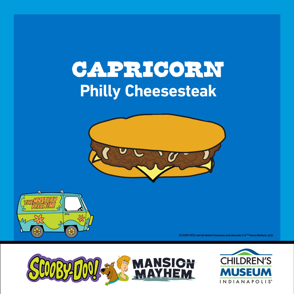 Capricorn zodiac sign Scooby sandwich - Philly cheesesteak